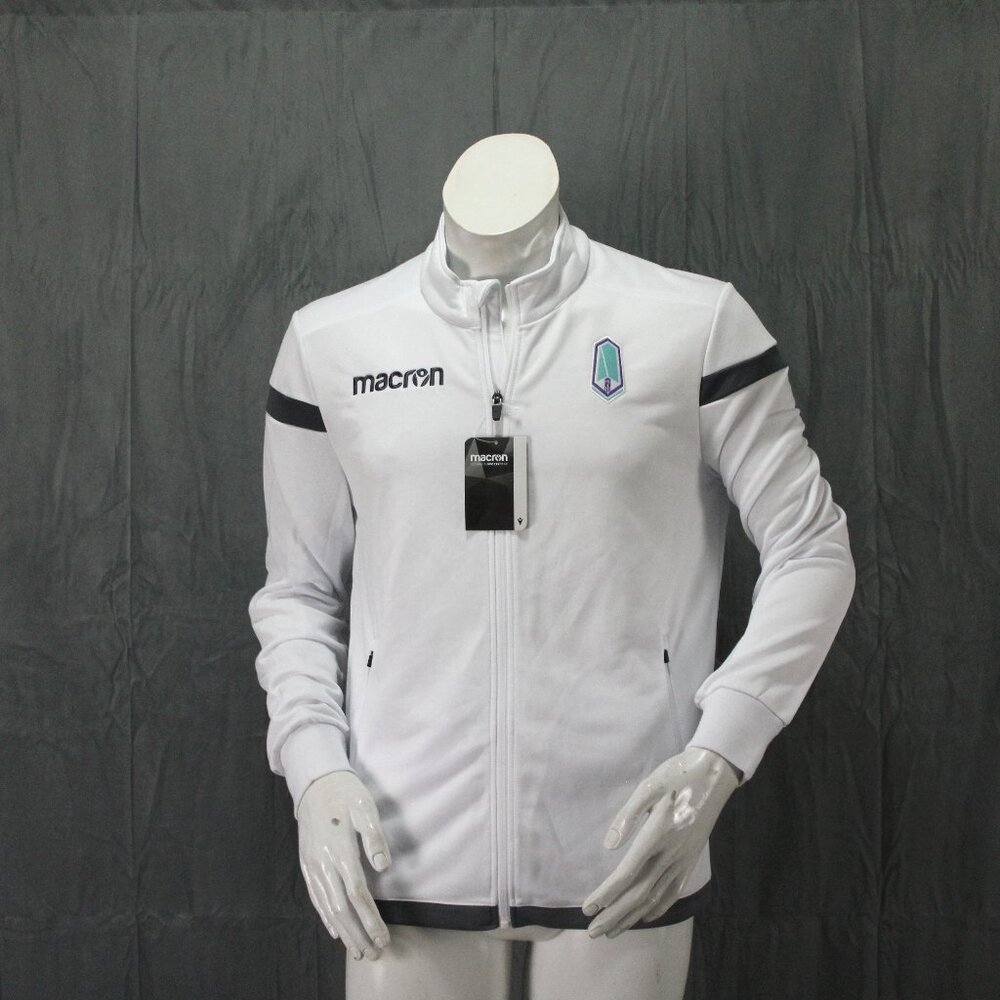Pacific FC Warm Up Jacket by Macron -  Alternate White Base Colour Men's Medium